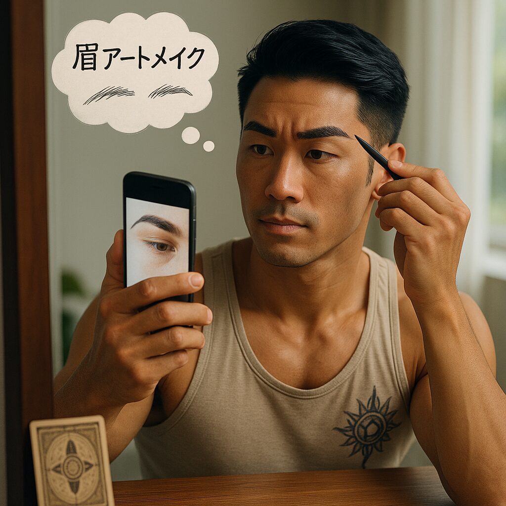 眉アートメイク。メンズ、自分磨き